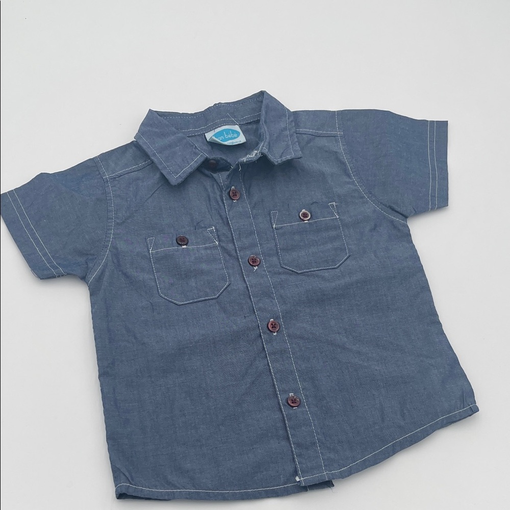 Bon Bebe Classic Blue Button Down Shirt
